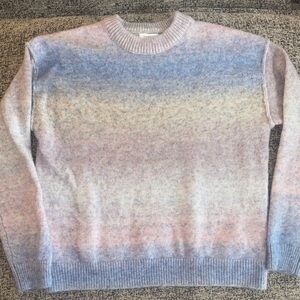 Nordstrom TOPSHOP oversized Ombré Crewneck Sweater size M